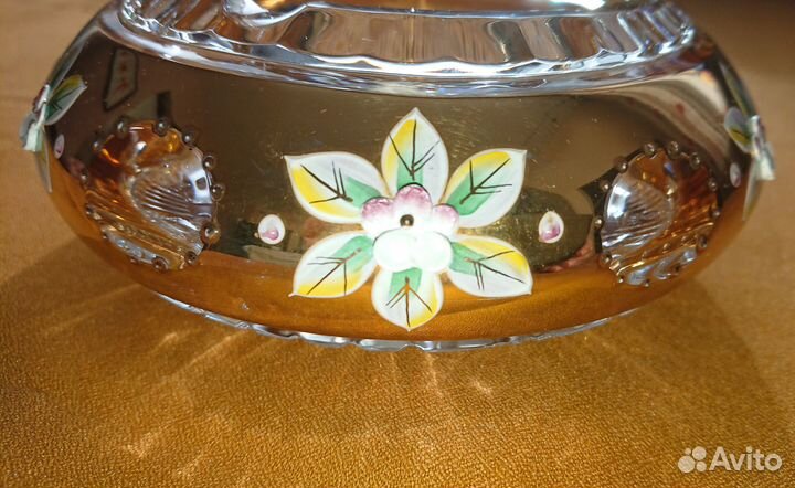 Хрустальная пепельница Богемия чсср
