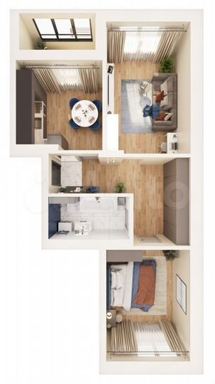 2-к. квартира, 63 м², 4/17 эт.