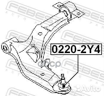 Опора шаровая переднего нижнего рычага 02202Y4