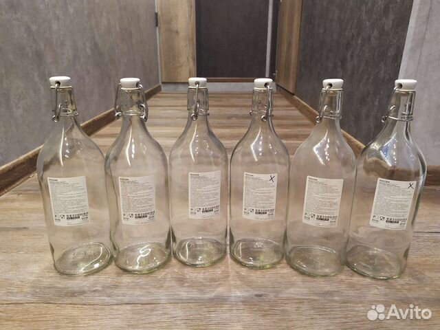 Бутылка стеклянная IKEA 1л