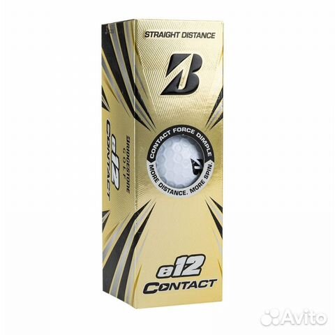 Мяч для гольфа Bridgestone e12 Contact White