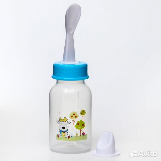 Бутылочка для кормления 125мл 3в1: