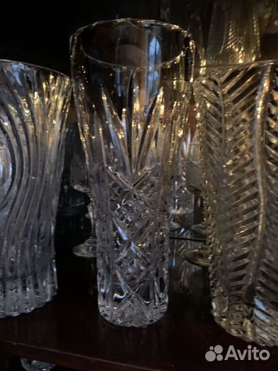 Хрустальные вазы для цветов. конфет и фруктов