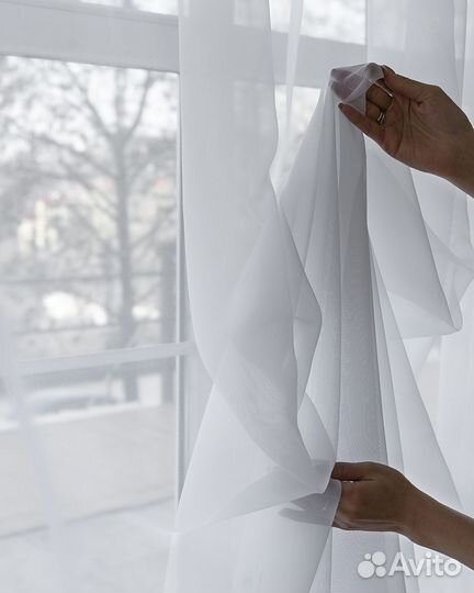 Тюль Вуаль белый