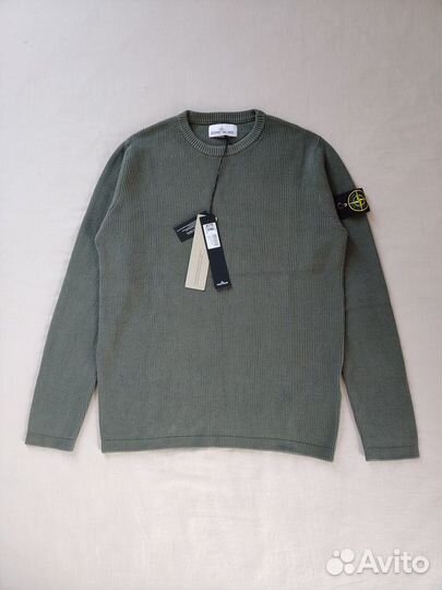Stone Island 24SS мягкий лонгслив в рубчик