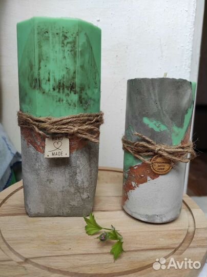 Свечи соевые бетонные 