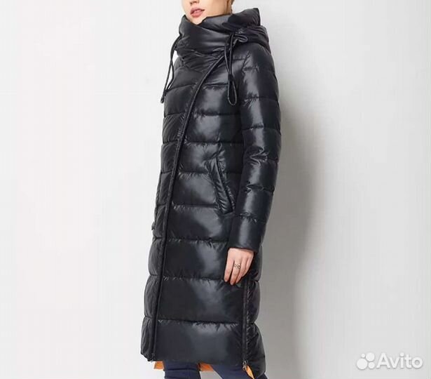 Пуховик женский длинный 46