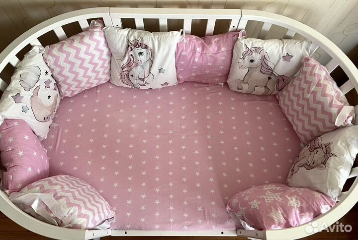 Бортики подушки в детскую кроватку