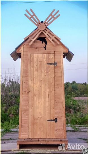 Дачный туалет деревянный SHP797