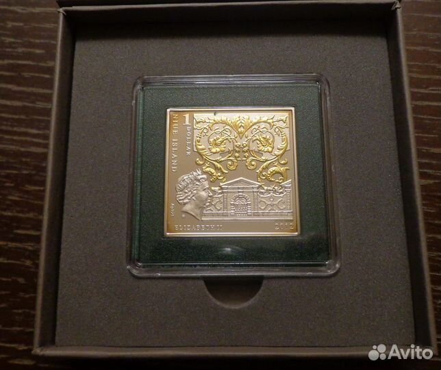 Ниуэ 1д. 2012г. Леонардо Дама с горностаем серебро