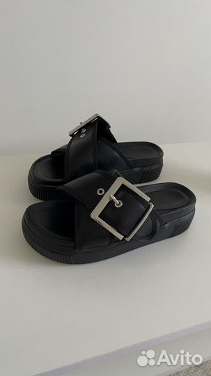 Шлепки на платформе,р.37