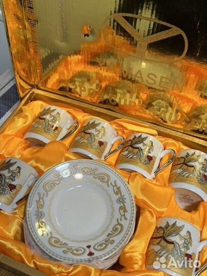 Кофейный сервиз yamasen с позолотой