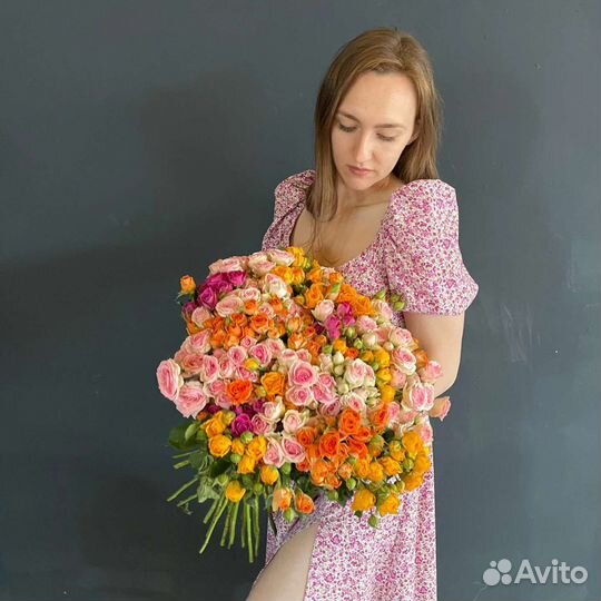 Цветы розы букет