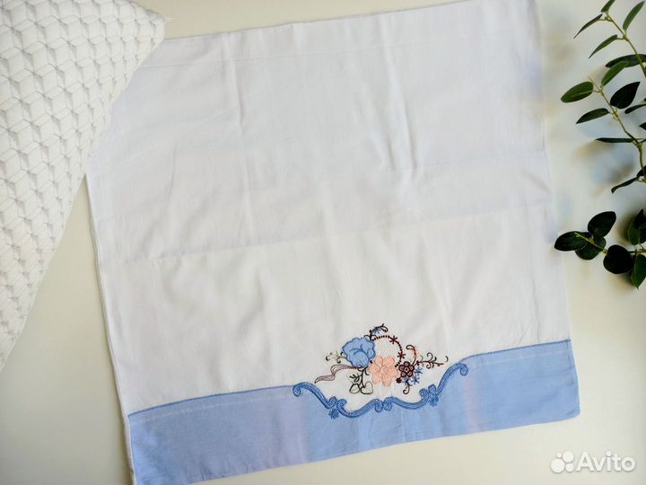 Наволочки на подушки СССР 64х40 с вышивкой новые