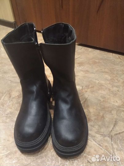 Сапоги женские зимние кожаные 36 размере