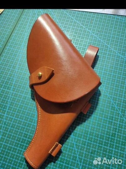 Кобура для нагана (рыжая кожа)