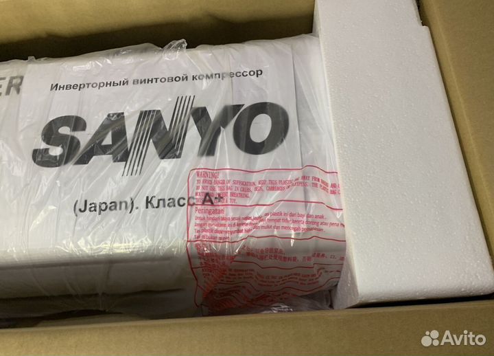 Инверторный кондиционер А+ 40 м2 Sanyo компрессор