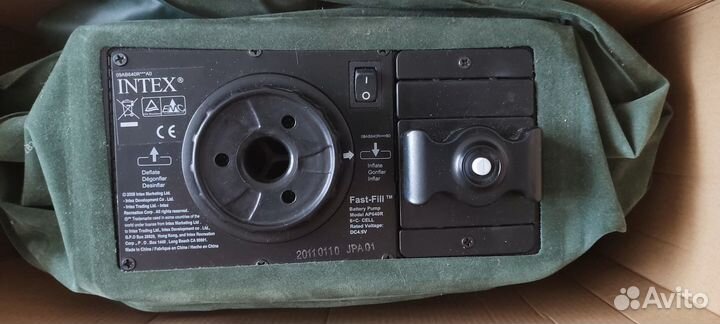 Матрас надувной intex с насосами 152х203х23см
