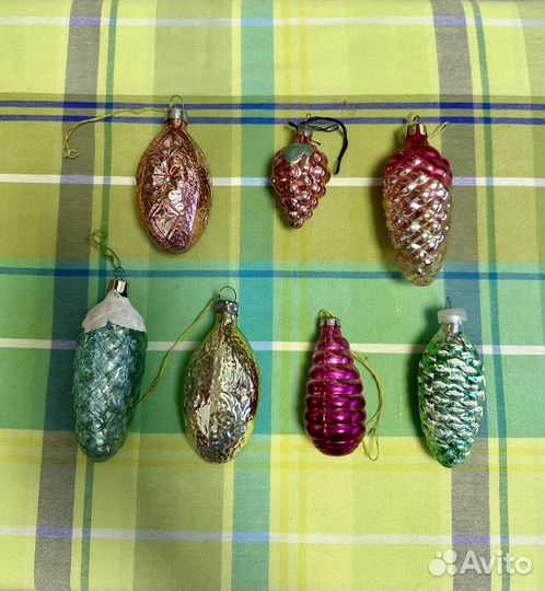 Елочные игрушки СССР гирлянда