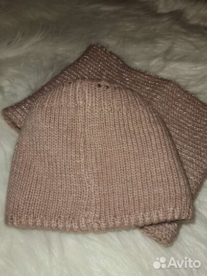 Комплект шапка и снуд женский