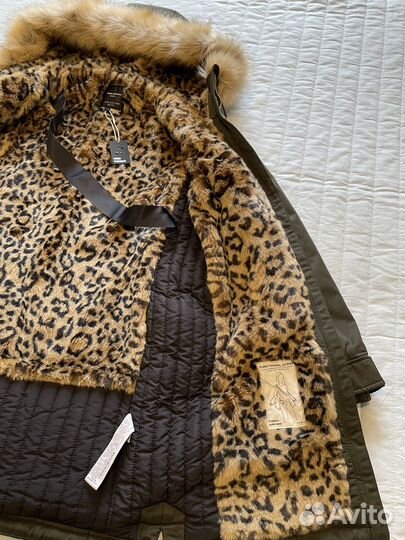 Парка Zara S 42 44 теплая хаки новая