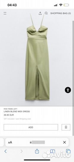 Платье zara новое размер s лён льненое