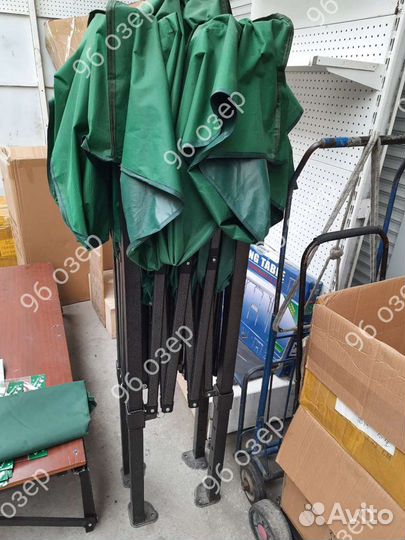 Беседка шатер палатка 3 на 3 зелёная крыша