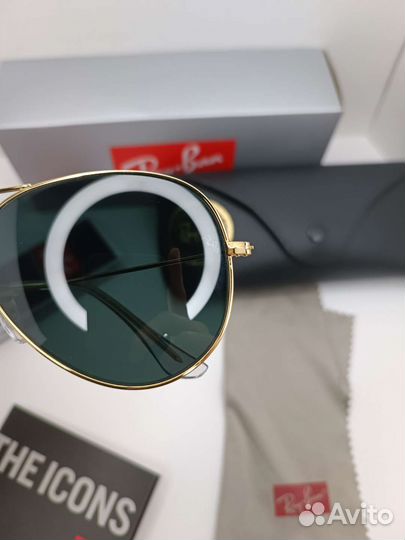 Очки ray ban aviator 3025 зеленый