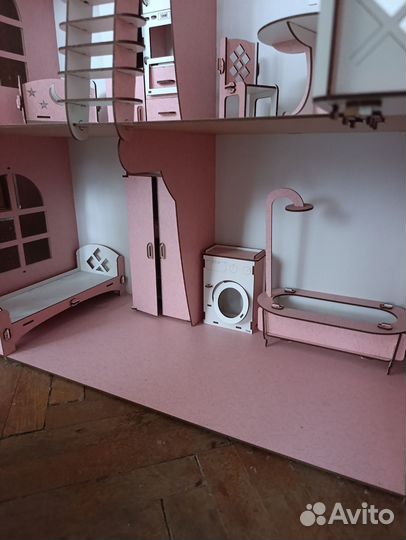 Кукольный домик для Барби с мебелью