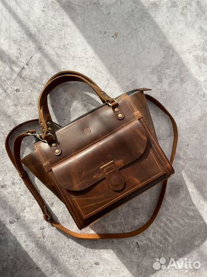 Сумка из кожи Крейзи хорс