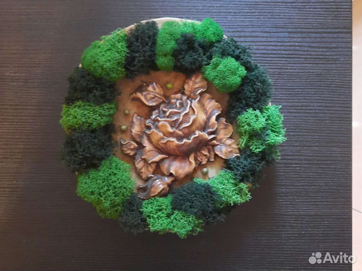 Декоративное панно из стабилизированного мха