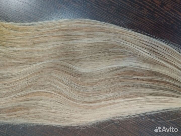 Волосы натуральные блонд б/у