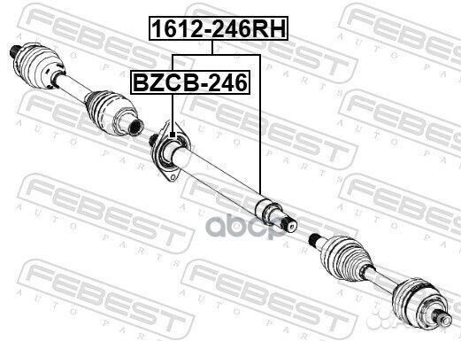 Подшипник приводного вала bzcb-246 Febest