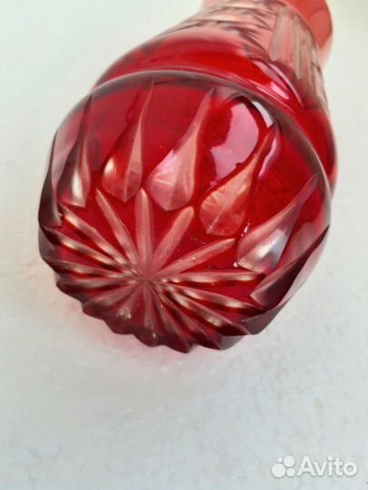 Ваза из цветного хрусталя 60-е годы 20 века СССР