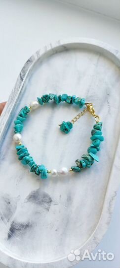 Чокер браслет из натуральных камней