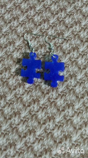 Серги из эпоксидной смолы. ручная работа