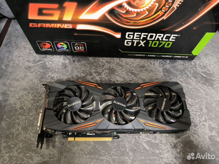 Видеокарта GTX 1070 8Gb Gigabyte G1 gaming