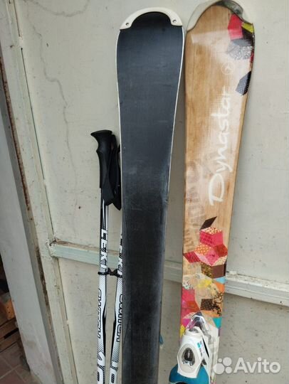 Горные лыжи, ботинки,палки, шлем