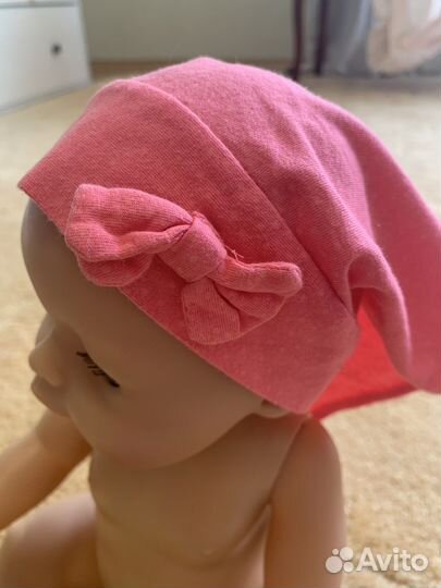 Косынки и панамки хб на малышку 4-12 мес