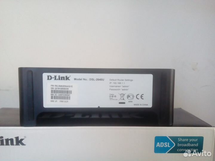 Wifi роутер D-Link DSL-2640U U1