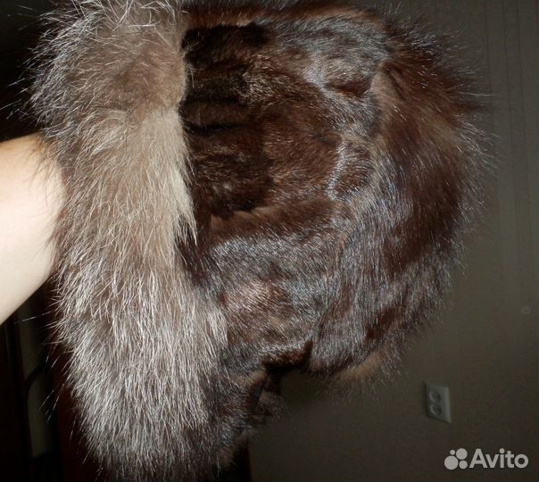 Шапка песец, очень теплая, 56 р