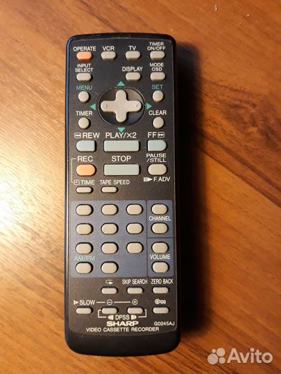 Пульт управления видеомагнитофоном «Sharp»