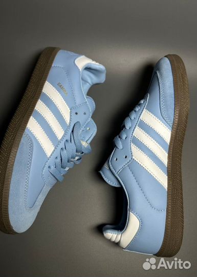 Кроссовки Adidas Samba Blue Люкс