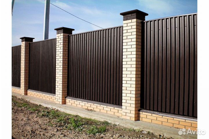 Заборы из профнастила под ключ