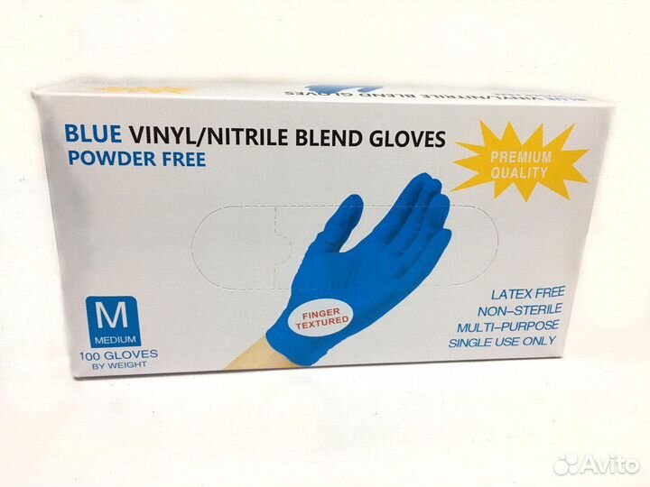Мединские перчатки нитрил/винил перчатки