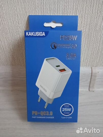 Быстрая Зарядка PD 25W и QC 3.0 для iPhone,Android