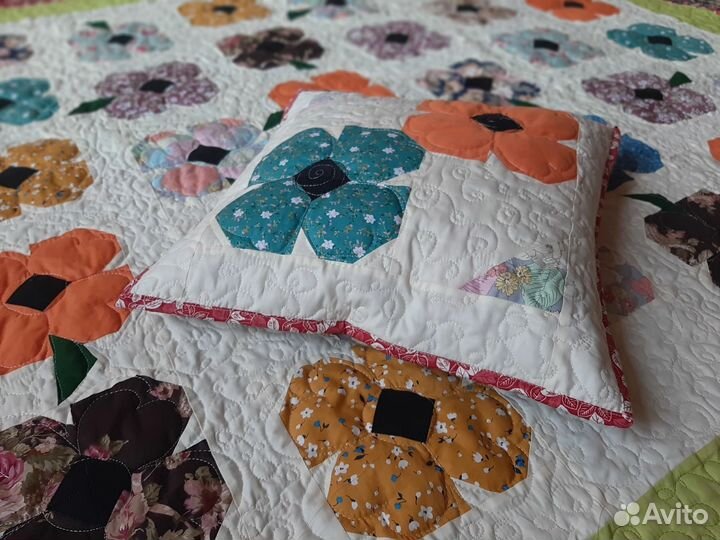 Одеяло в лоскутном стиле