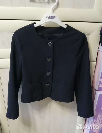 Пиджак школьный для девочки, р. 128