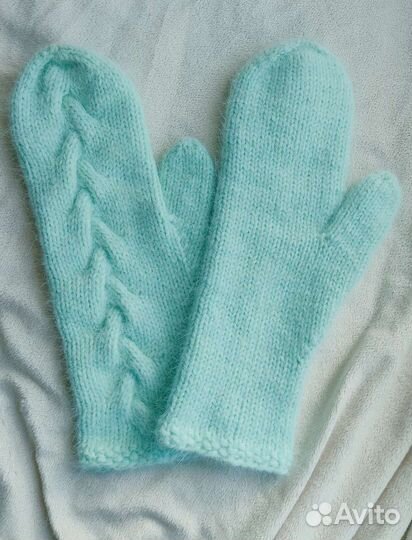 Варежки пушистые пух норки