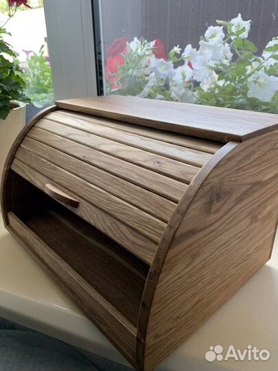 Хлебница из дуба и берёзы